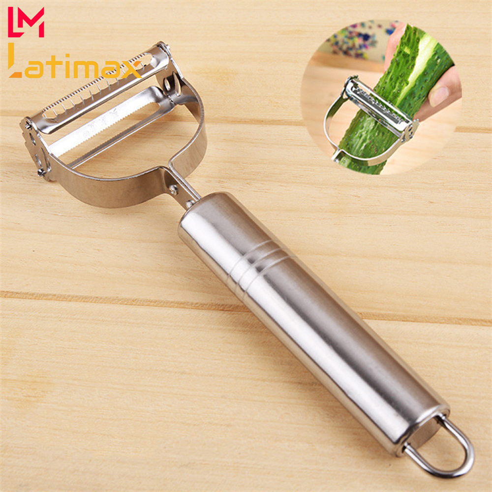 Dụng cụ nạo hoa quả, nạo sợi inox cầm tay 3 trong 1 Latimax - Nhỏ gọn, tiện lợi và bền chắc