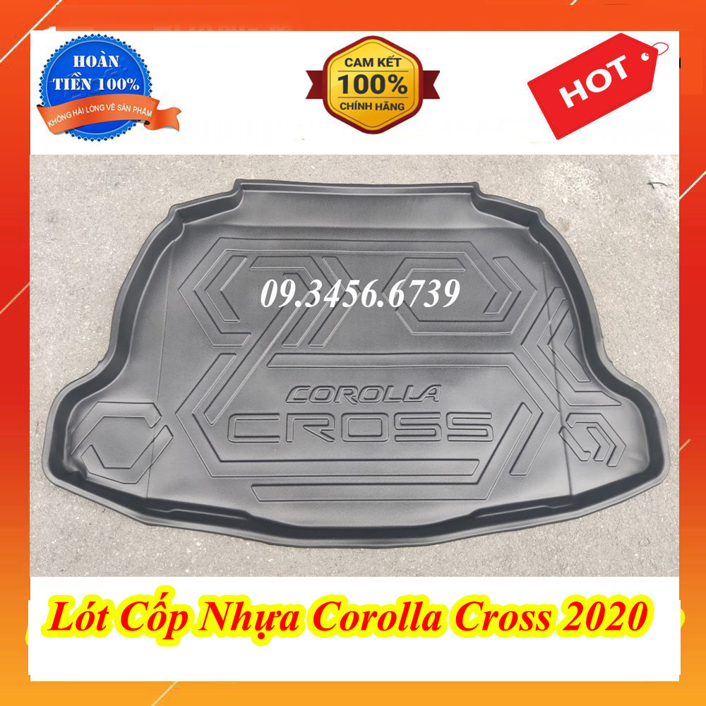 Lót Cốp Nhựa Xe Toyota Cross 2020 2021 2022 2023 2024 Chất Liệu Nhựa Dẻo Cao Cấp Chống Thấm Nước, Không Mùi, Có Độ Bền Cao, Dễ Dàng Vệ Sinh Lau Rửa