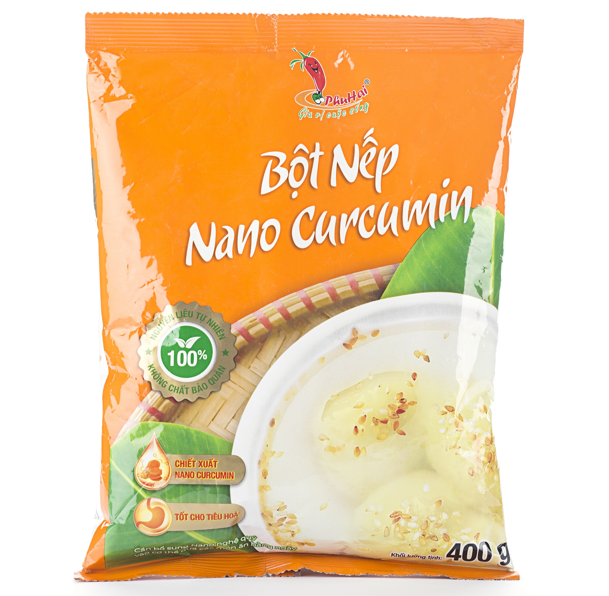 Bột nếp Nano Curcumin 400g Phú Hải - Hàng chính hãng
