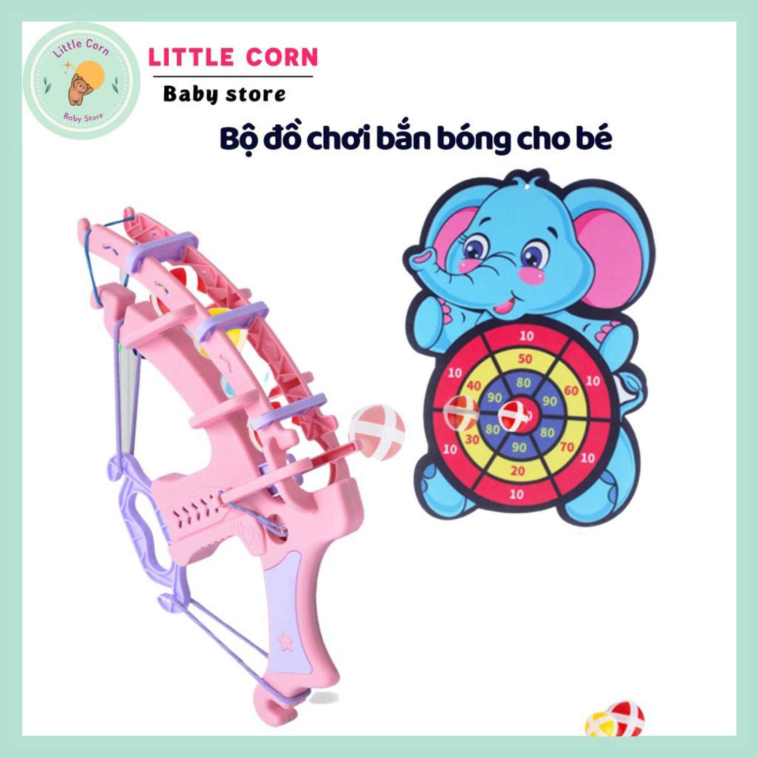 Đồ chơi bắɴ bóng dính, ném bóng dính, bảng phi tiêu hình ngộ nghĩnh cho bé