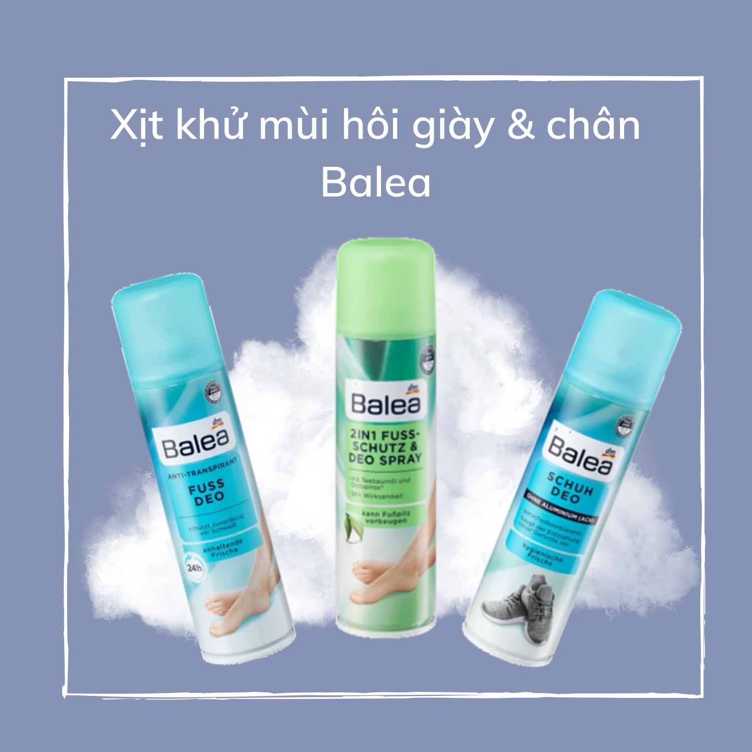 Xịt khử mùi hôi chân và giày Balea Đức