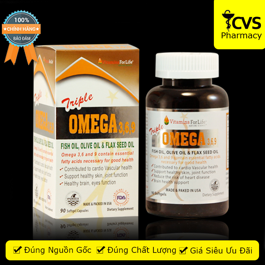 [HCM]Viên Triple OMEGA 369 - Hỗ Trợ Sức Khỏe Tim Mạch & Não - cvspharmacy