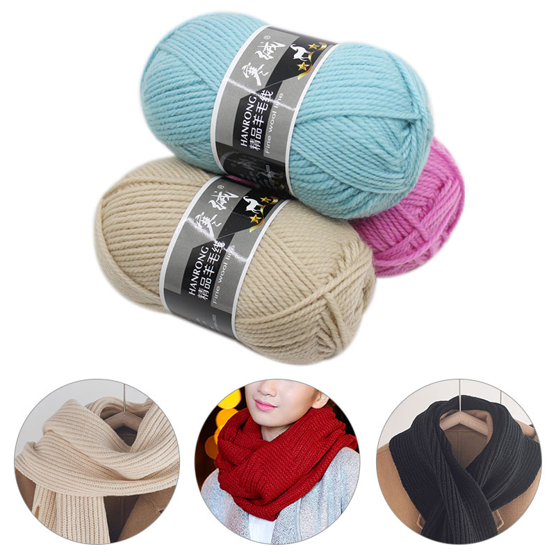 2sql 100g mũ khăn tự làm sợi len đan tay sợi len dày sợi len cashmere đan móc mềm