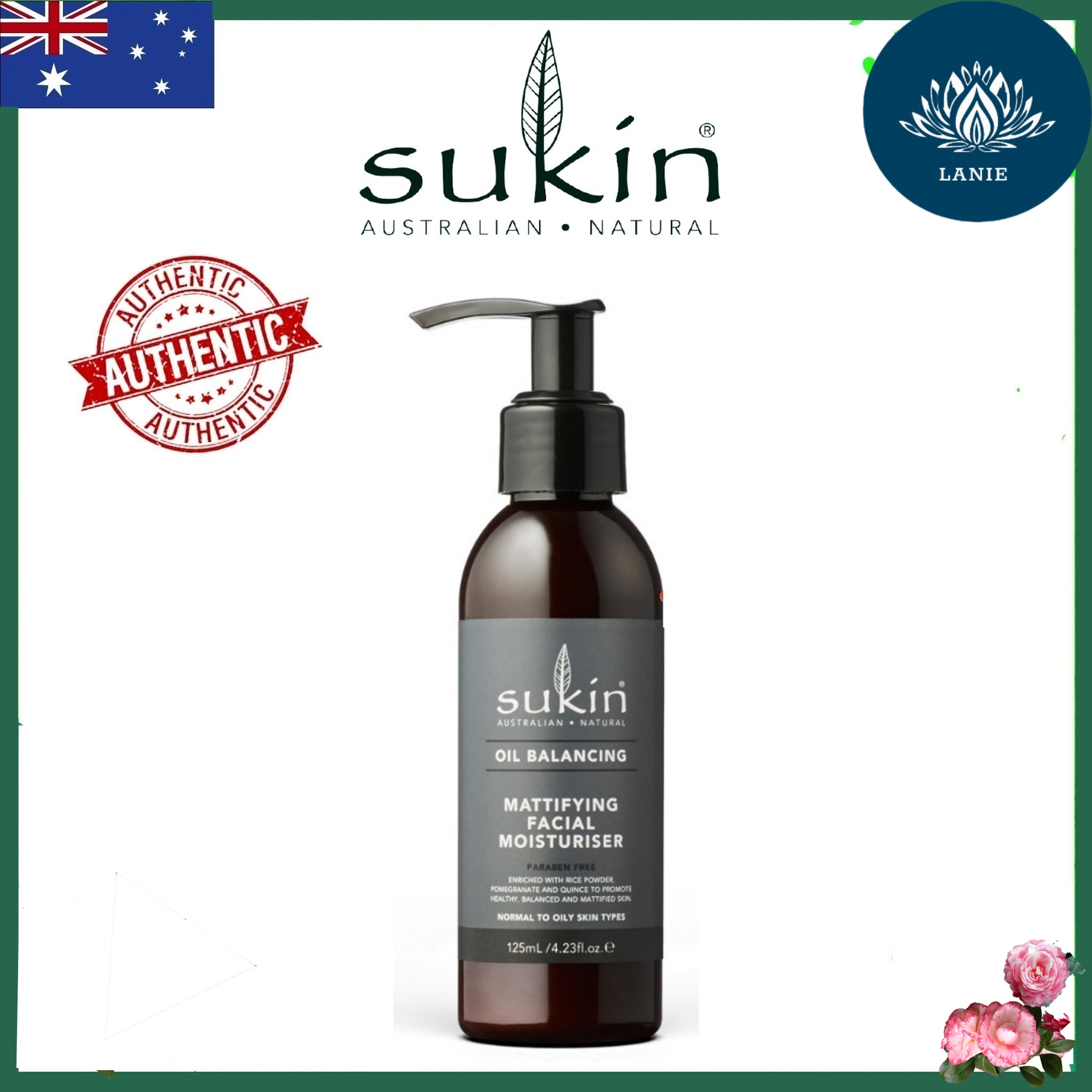 Kem Dưỡng Ẩm Kiềm Dầu Sukin Oil Balancing Mattifying Facial Moisturiser 125ml
