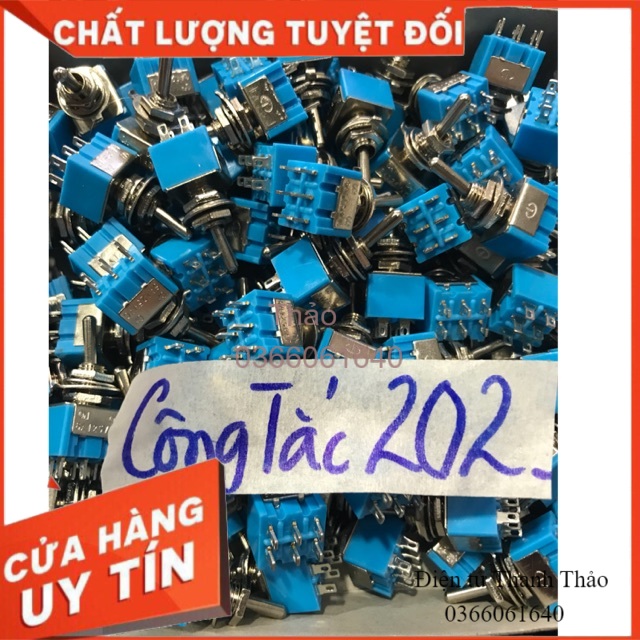 10 công tắc gạt mts 202 sắt 6 chân