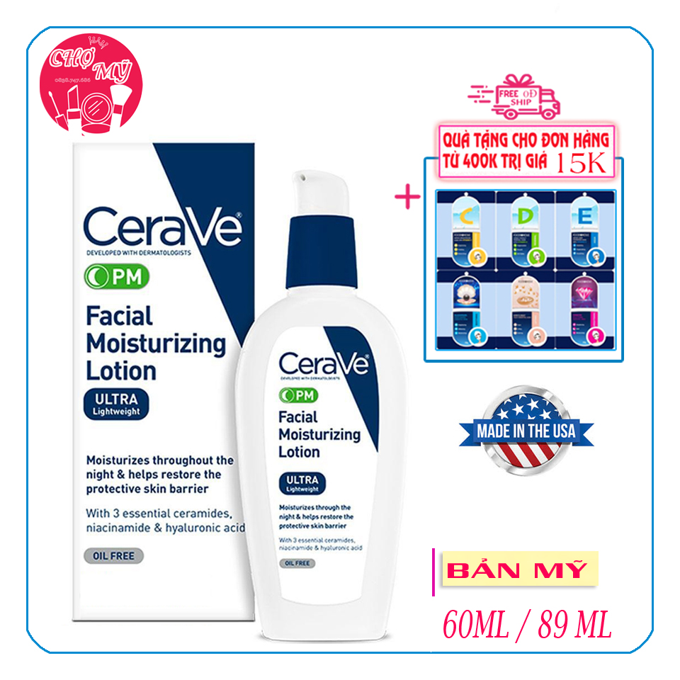 Kem dưỡng da ban đêm cerave pm facial moisturizing lotion 60ml / 89ml