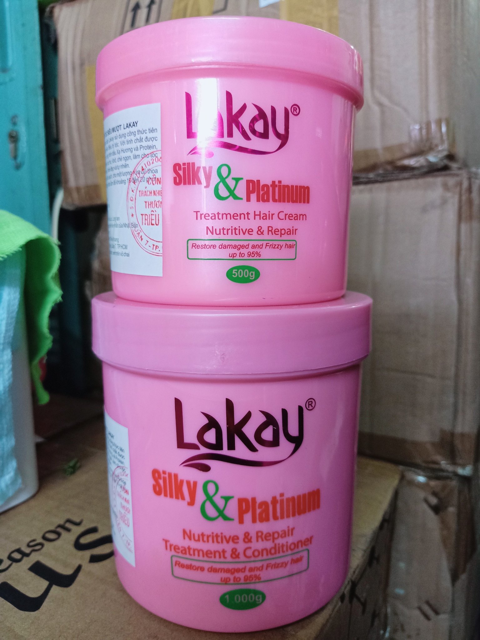 Hấp dầu phục hồi tóc siêu mượt lakay 500g