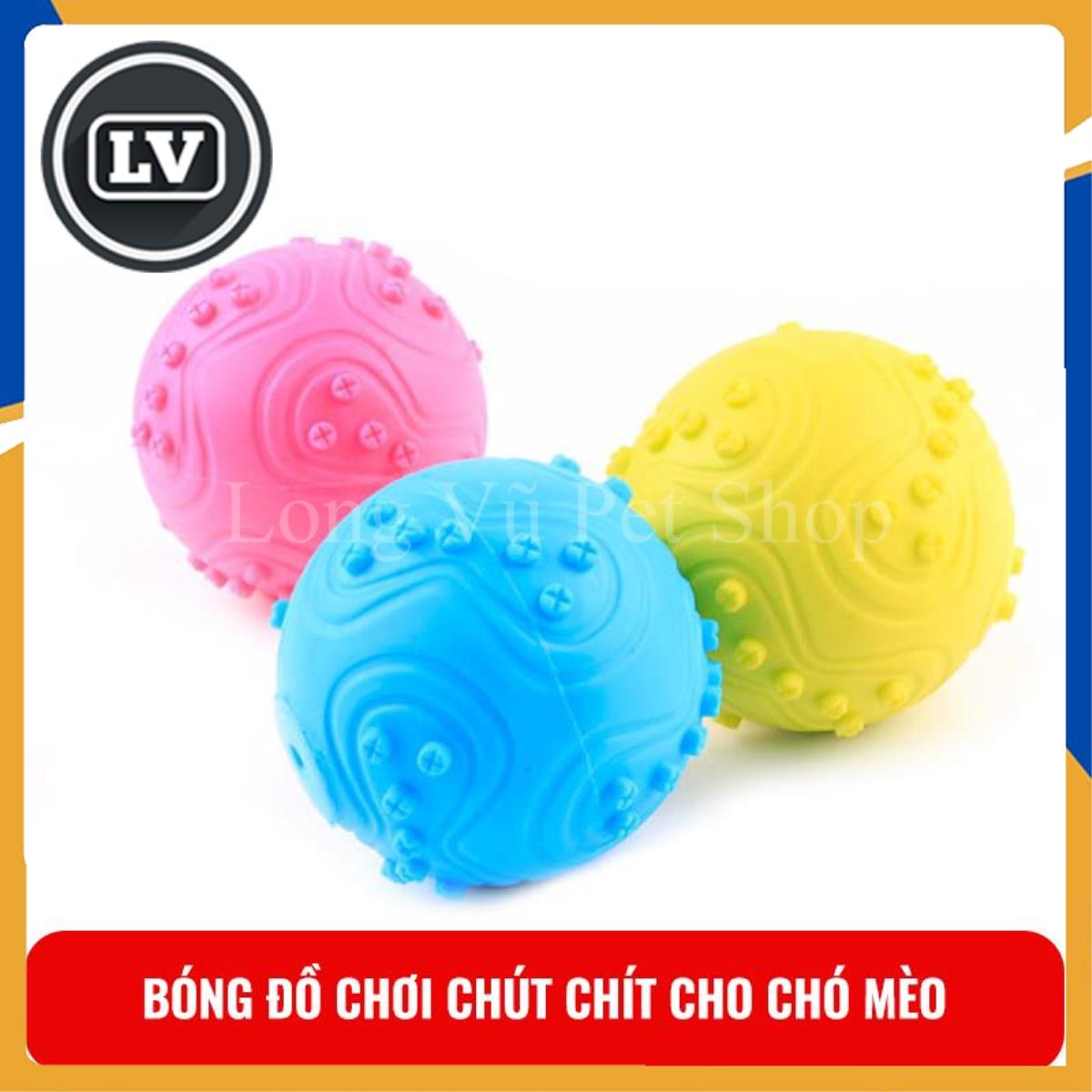 Bóng đồ chơi chút chít cho chó mèo Diil HS057 Long Vũ Pet Shop chất liệu cao su an toàn nhiều màu sắc