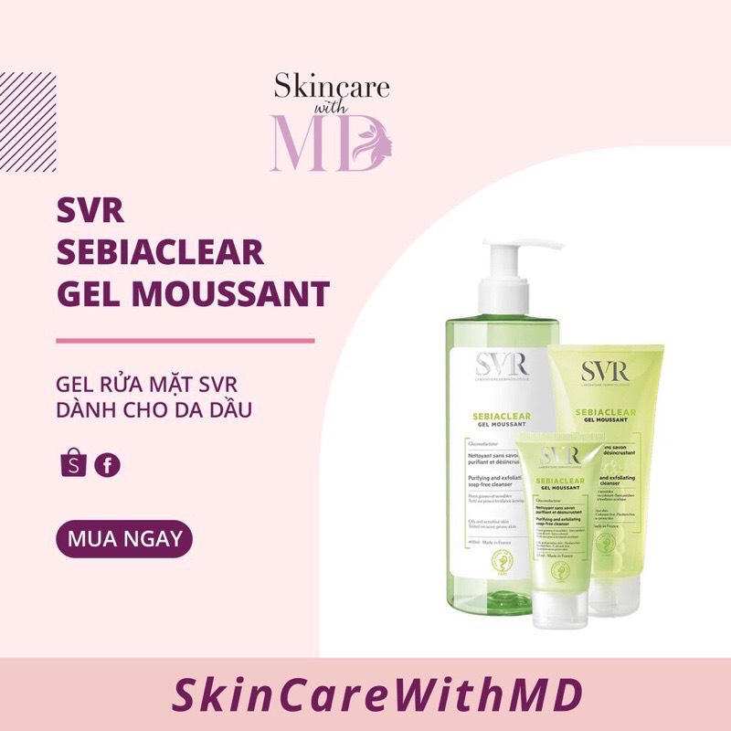 Sữa rửa mặt SVR cho da dầu mụn