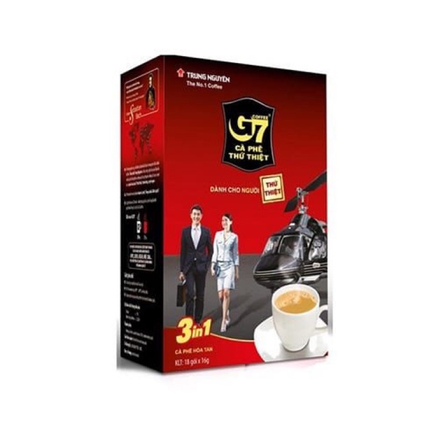 Cà phê sữa hoà tan g7 hộp 18 gói x 16g