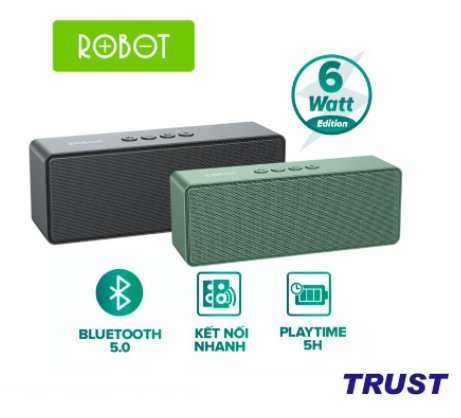 Loa bluetooth robot rb420 công suất 6w - hỗ trợ tws ghép đôi 2 loa - âm thanh vòm hỗ trợ thẻ nhớ và cổng aux/usb - hàng chính hãng