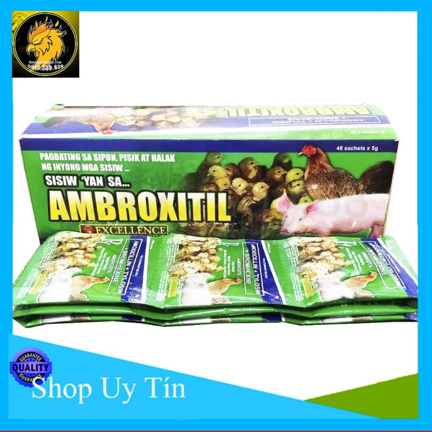 Combo 5 Gói Úm Gà Ambroxitil Nhập Khẩu Philipines