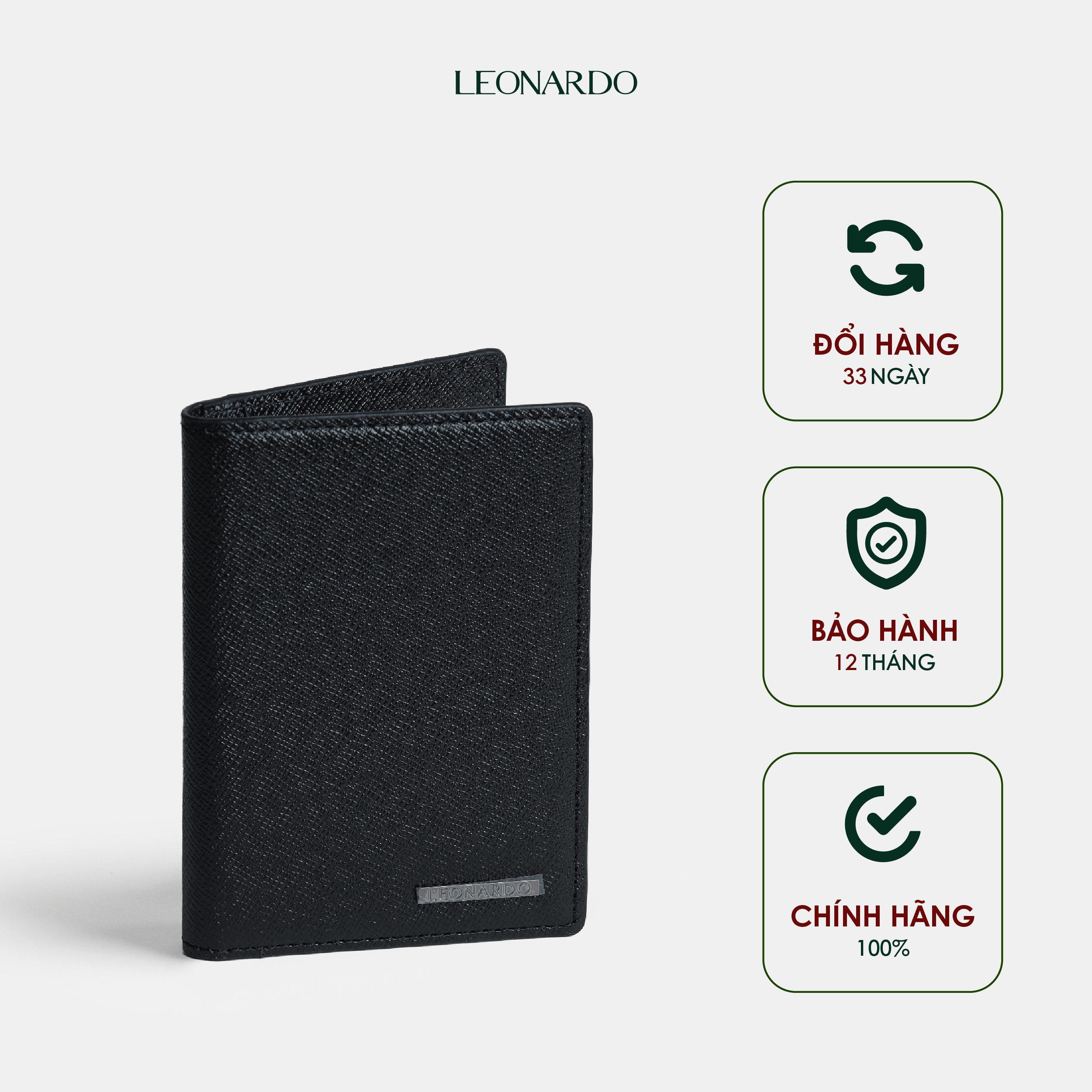 Ví card mini nam Leonardo Mercury da Taiga