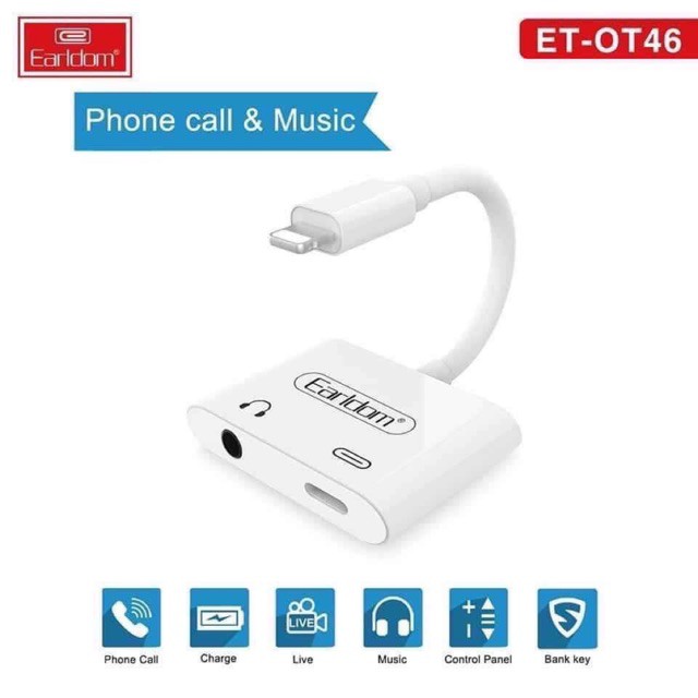 Có mic jack chuyển tai nghe lingtning iphone sang 3.5 ot46 earldom