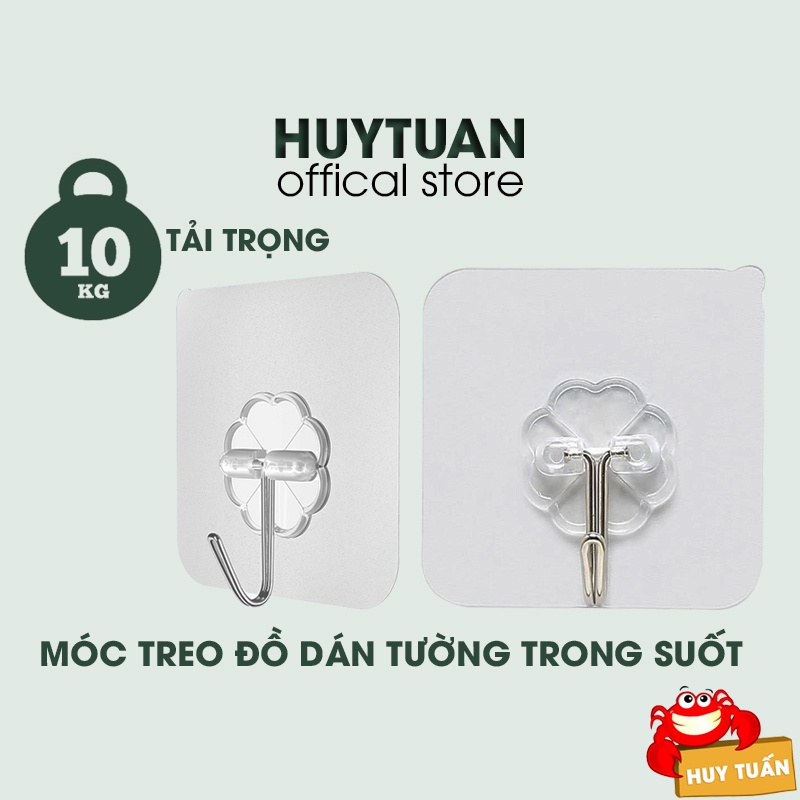 - Móc dính tường siêu chịu lực trong suốt 1k