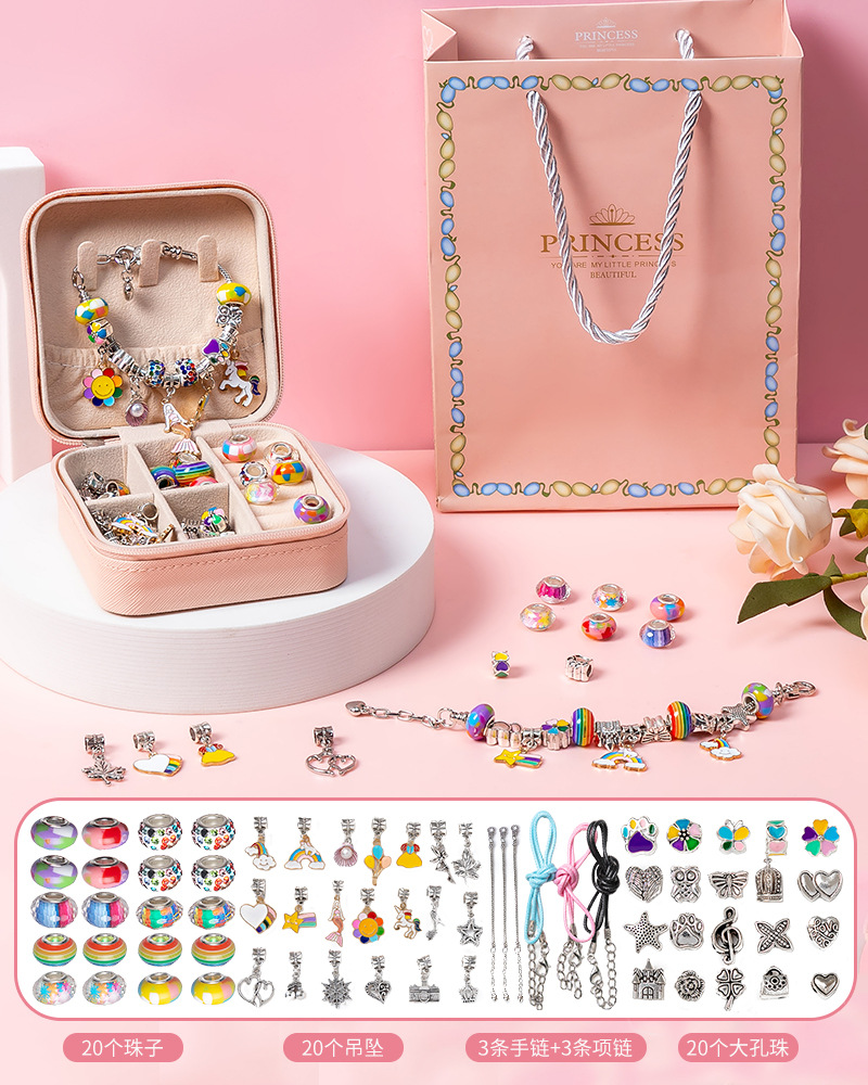 Hàng sẳn tp.hcm tự làm vòng tay handmade diy, hạt charm làm vòng handmade diy sáng tạo cho bé gái.
