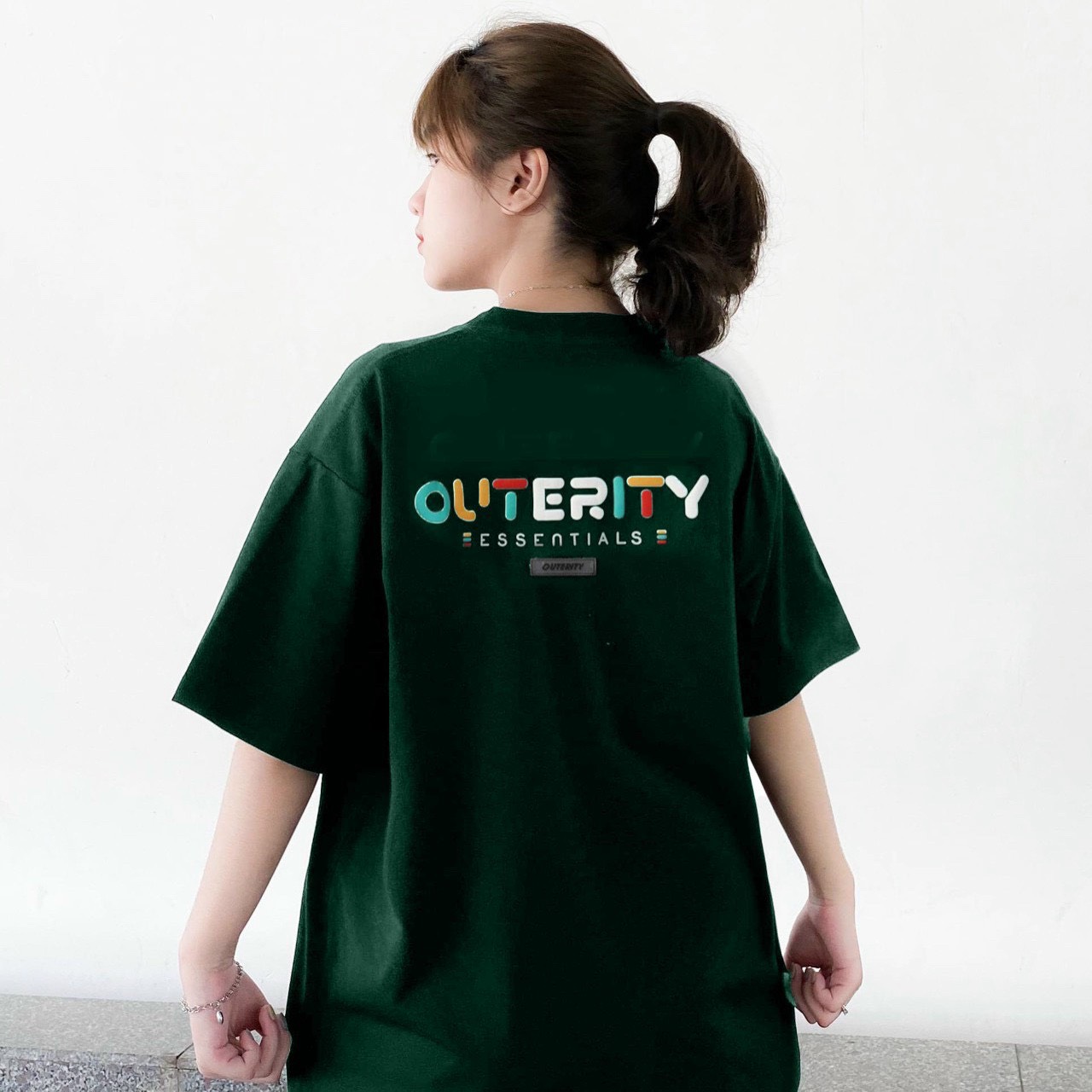 Áo thun unisex thời trang MERCY basic tee in chữ " OUTERITY " essentials nam nữ tay lỡ oversize form rộng