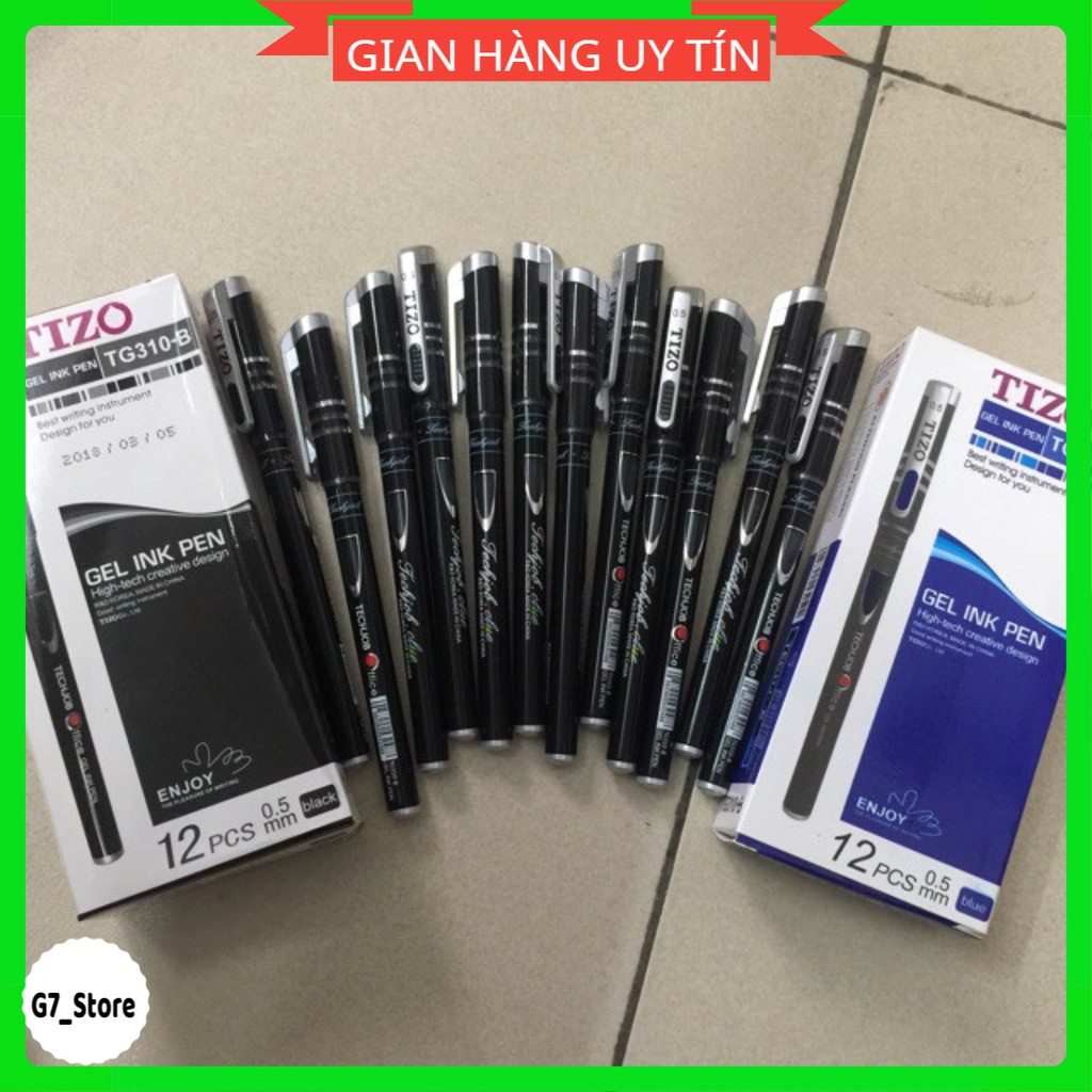 12 cây bút tizo loại 1,bút gel tizo