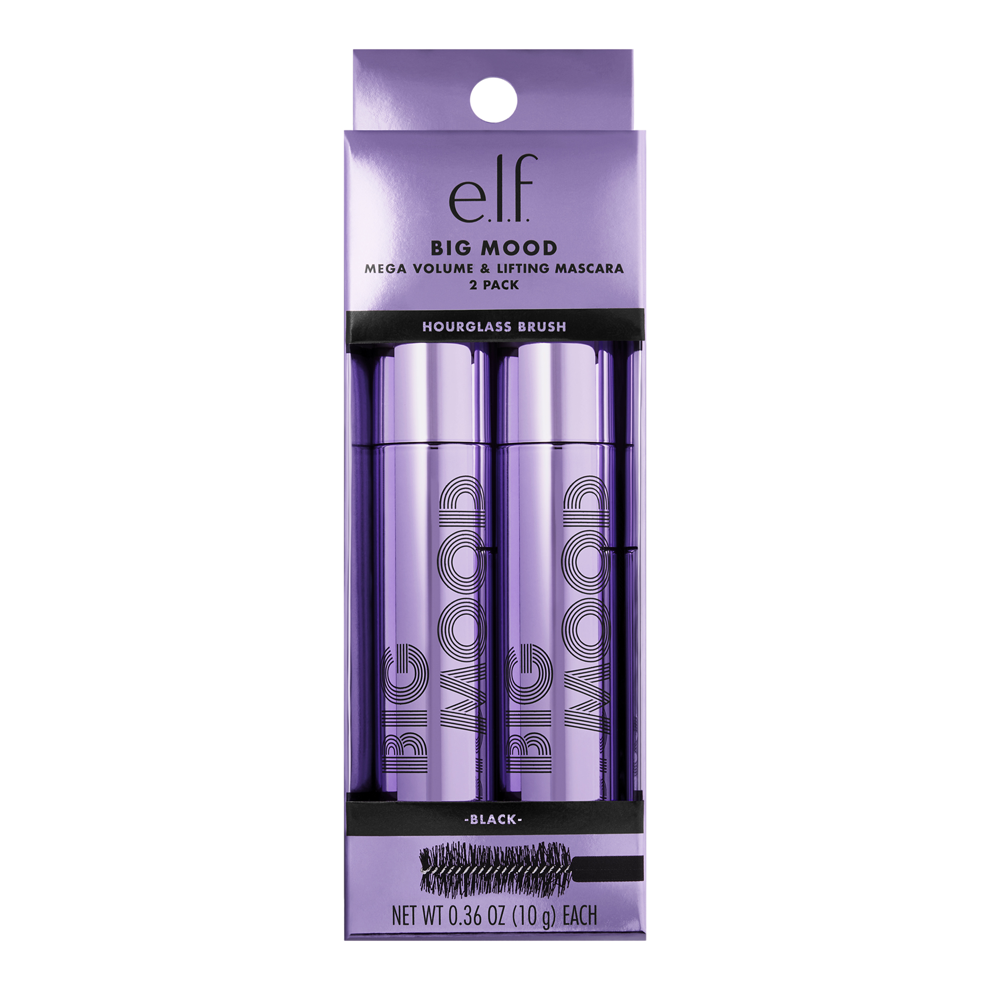 Set 2 Mascara làm dày và dài mi ELF Big Mood Mega Volume & Lifting Mascara
