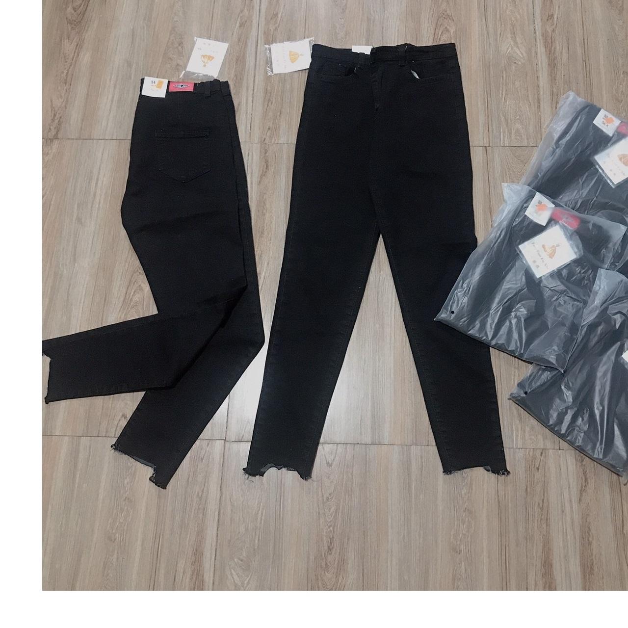 Quần jean nữ DÀI ĐEN KHOÉT RÁCH TUA LAI ( SIZE 26-34 ) n21