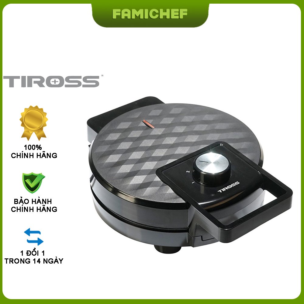 Máy làm bánh kẹp tàn ong Waffle chống dính Tiross TS1384