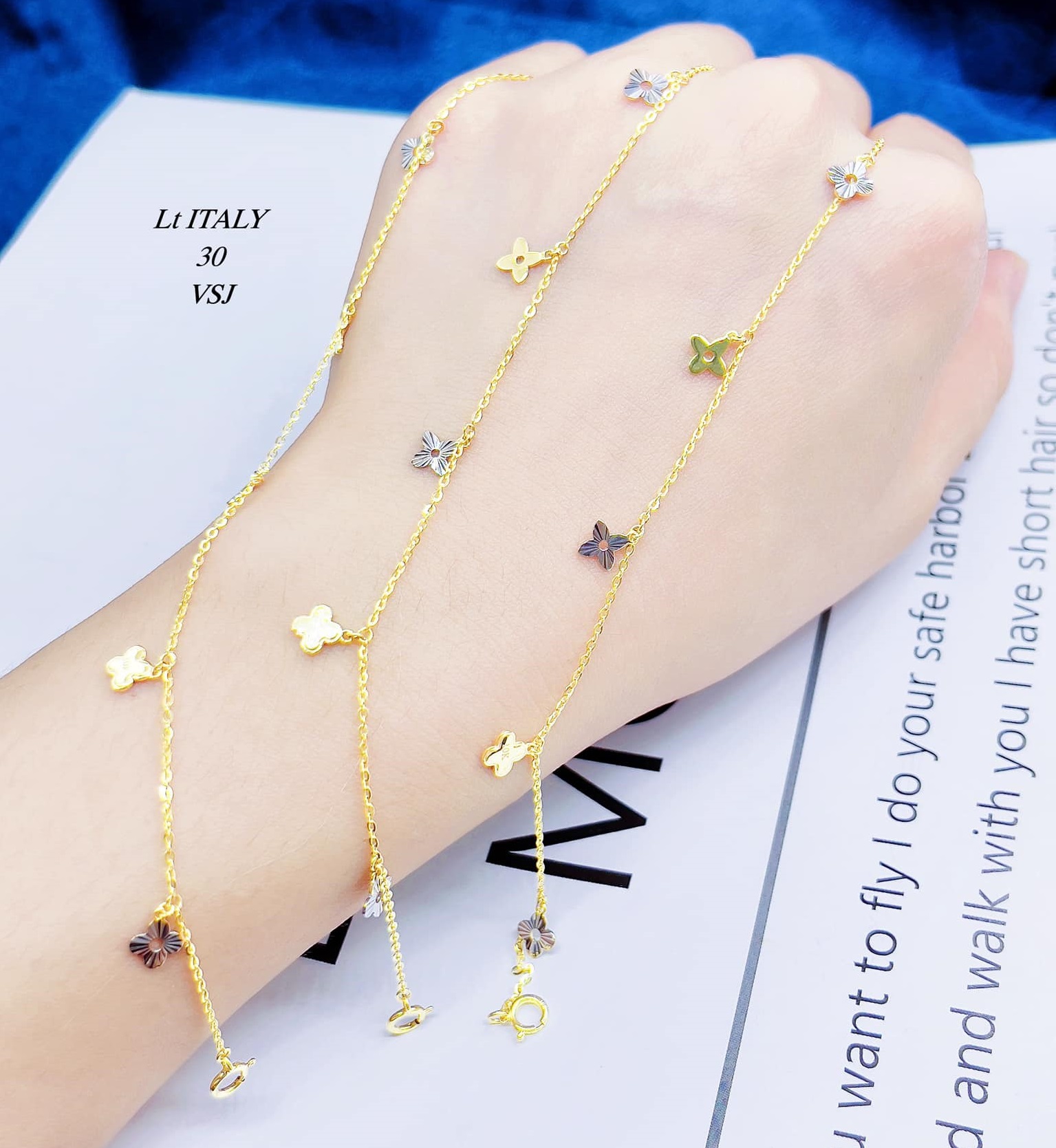Lắc tay nữ chất liệu vàng tây 10k nhỏ xinh MS945