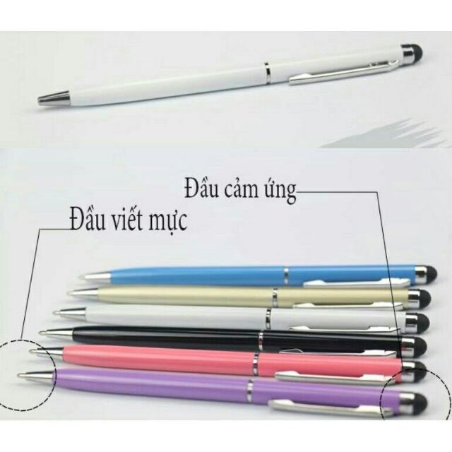 Bút cảm ứng 2 in 1 đầu viết mực 1 đầu viết cảm ứng tiện lợi