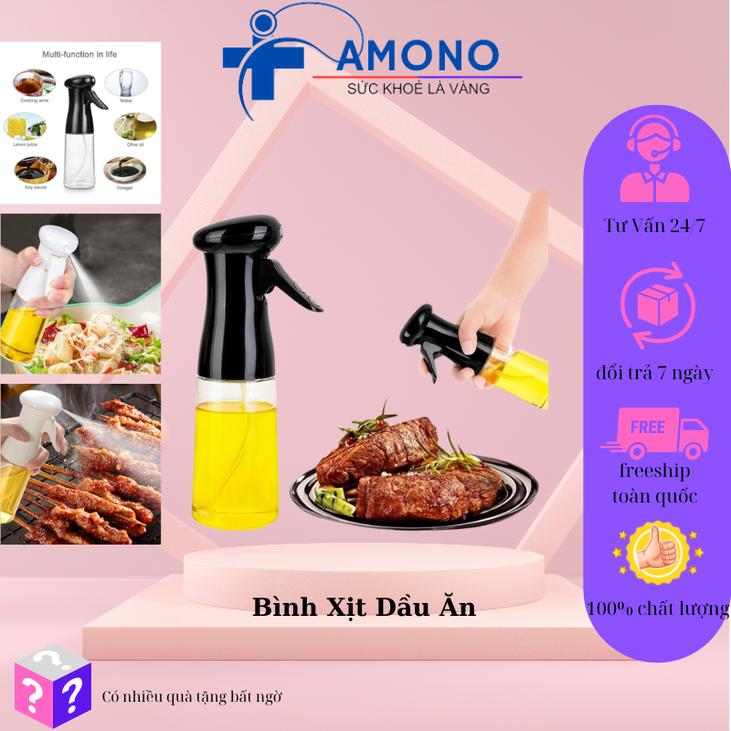 Bình xịt dầu ăn - bình xịt khí nén 200ml dành cho nhà bếp - amonostore