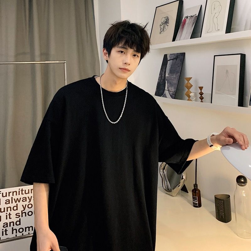 Áo phông trơn oversize Đen Trắng 100% Cotton, Áo thun Trơn form rộng nam nữ 100% Cotton Local Brand Bii Shop.