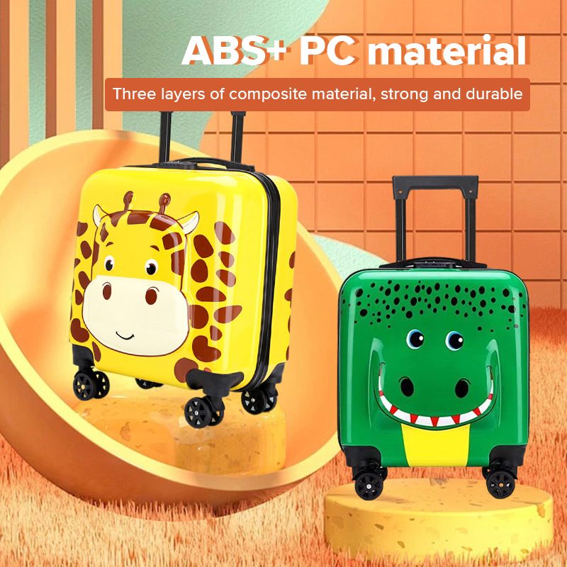 Vali kéo du lịch em cao cấp vali kéo nhập khẩu 3D hoàn thiện hộp hoạt hình 2 mặt bé dùng vali kéo du lịch cao cấp HZFTR0515