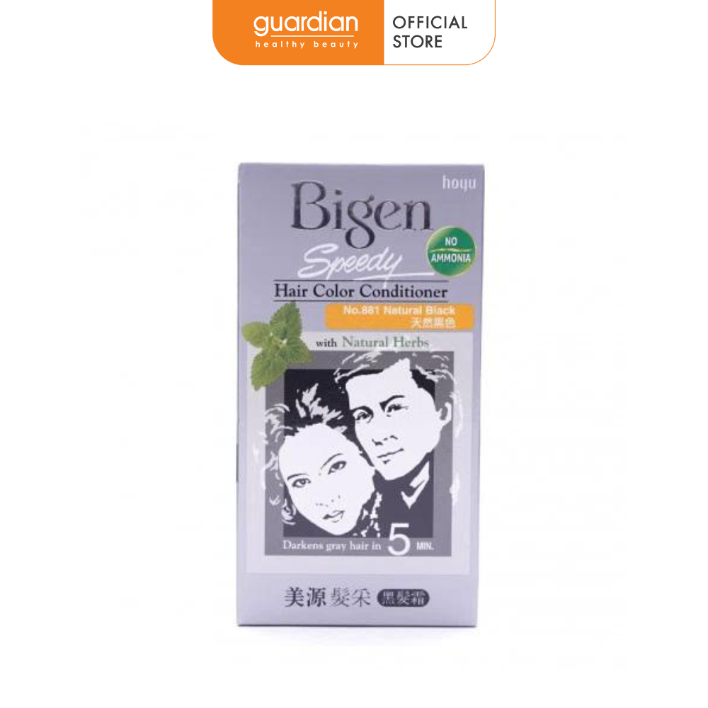  Thuốc Nhuộm Tóc Bigen Speedy Hair Color Conditioner 881 Màu Đen Tự Nhiên 80gr 