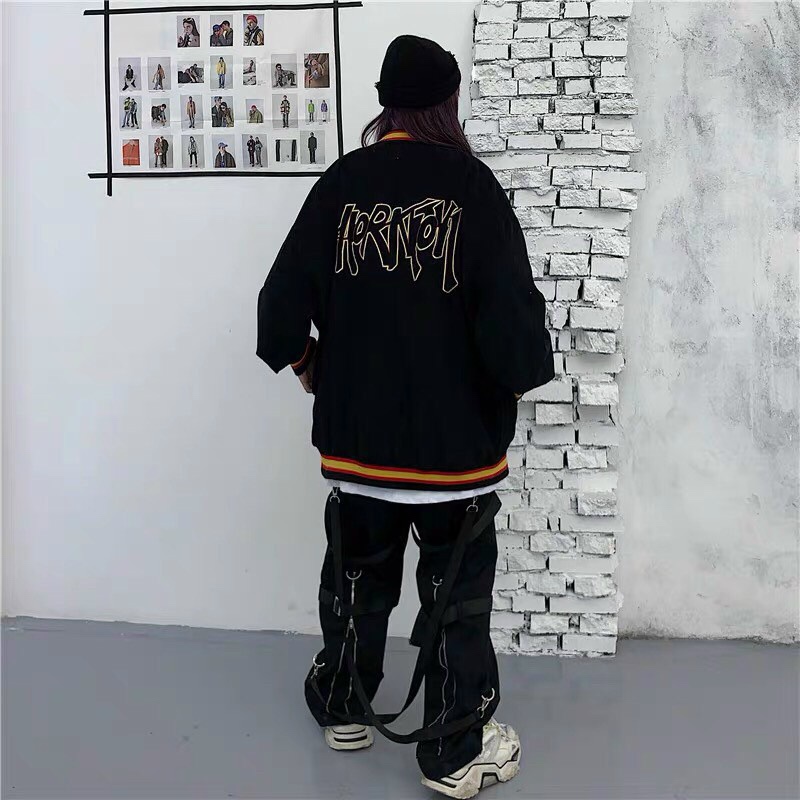 áo khoác  dù cổ viền cam trắng logo chữ bá đạo cực đẹp