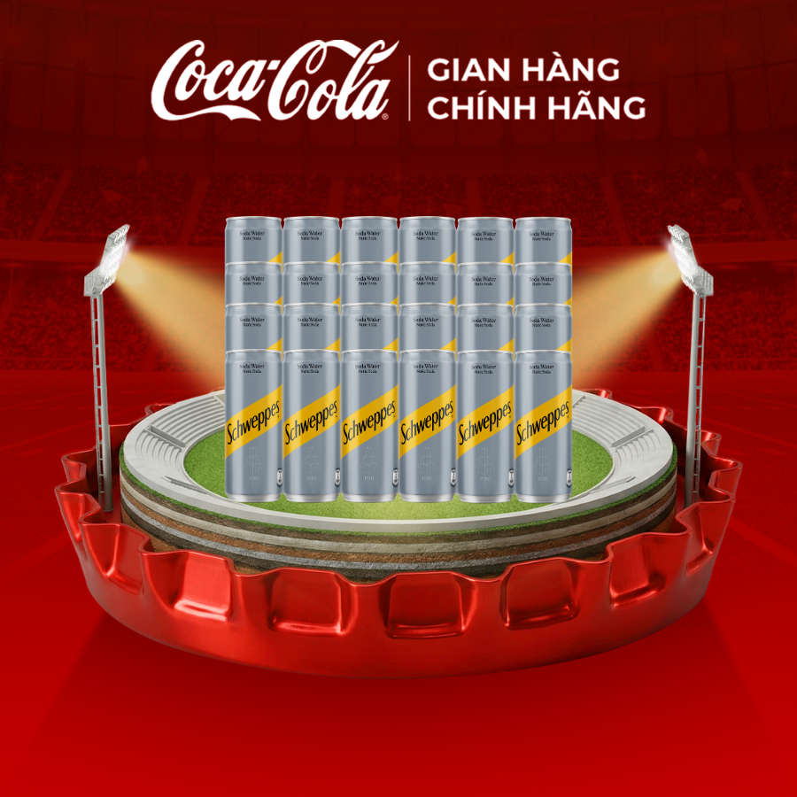 [SIÊU SALE ] Lốc 24 Lon Nước giải khát Schweppes Nước Soda 320ml/Lon Sale 4.4 Coca-Cola Chính Hãng_LD