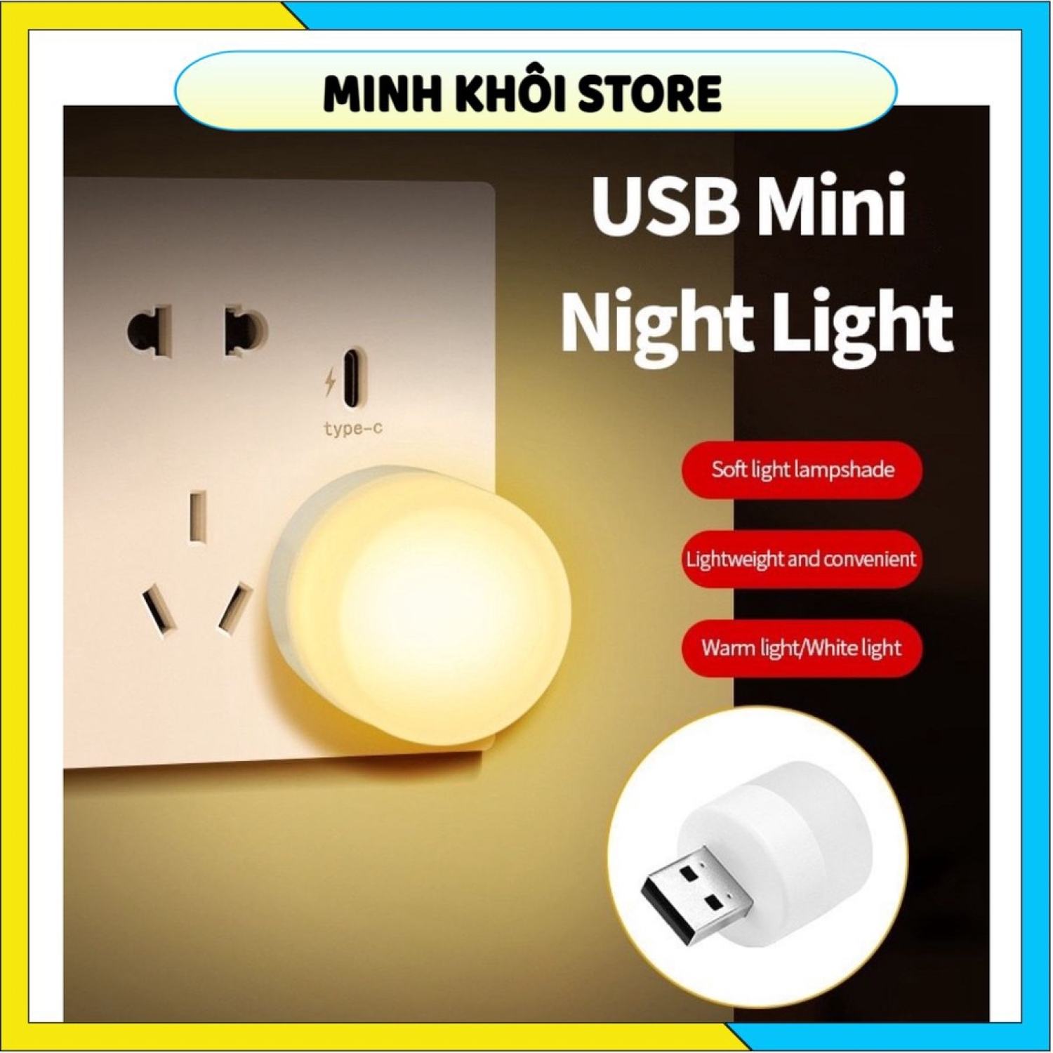 Bóng đèn LED 5V mini cắm cổng USB củ sạc, sạc dự phòng, máy tính