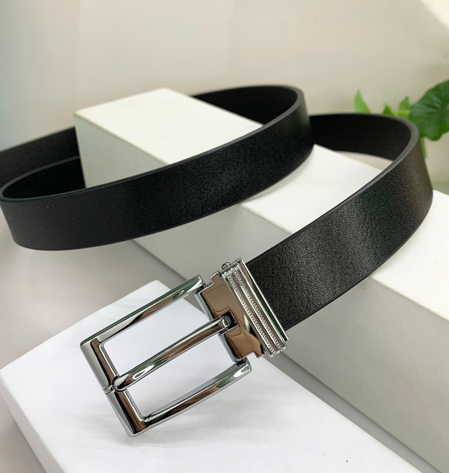 Thắt lưng nam nữ unisex cao cấp bản nhỏ 2,5cm da bò miếng