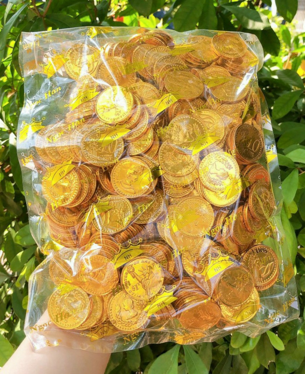 500g Kẹo Socola Đồng Tiền Ngọc Hân Siêu Ngon -Tách lẽ túi 1 Kg-đồ ăn vặt