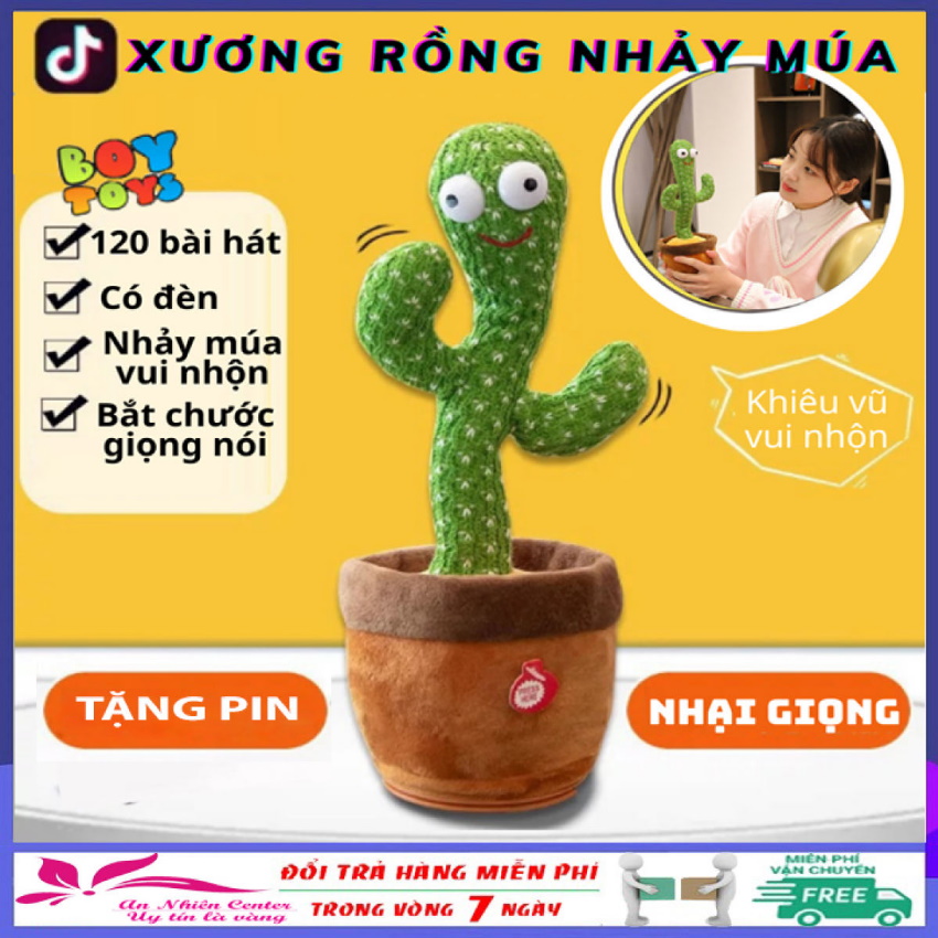 Xương rồng nhảy múa nhái giọng, đồ chơi cây xương rồng nhảy múa vui nhộn có 120 bài hát, có đèn theo nhạc và nhại giọng nói, xương rồng nhại tiếng, xương rồng nhảy múa giá rẻ, đồ chơi nhồi bông