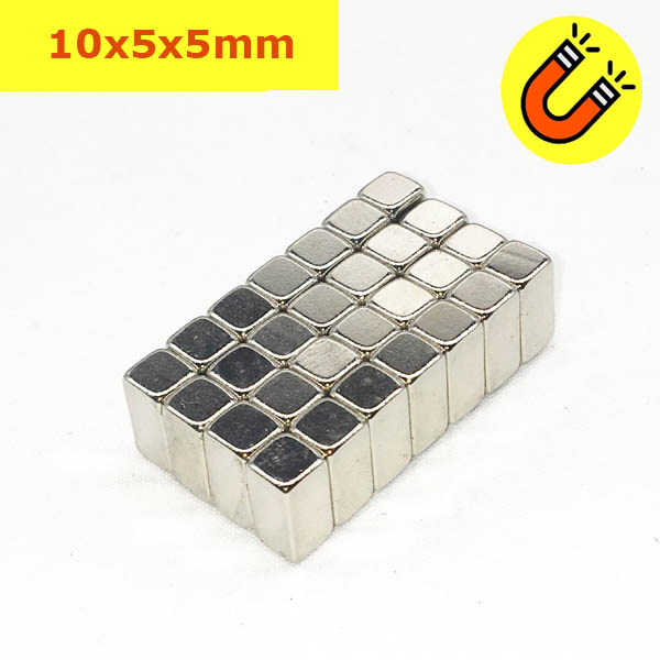 Nam châm đất hiếm 10x5x5mm từ tính mạnh n35