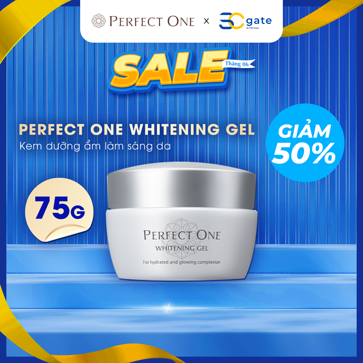 Tinh Chất Dưỡng Trắng Da Phục Hồi PERFECT ONE Whitening Gel (6 trong 1)