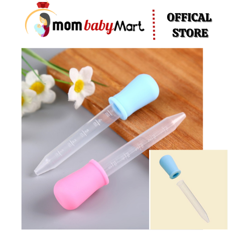 Ống hút sữa, bón thuốc cho bé đầu bóp silicon mềm loại 5ml
