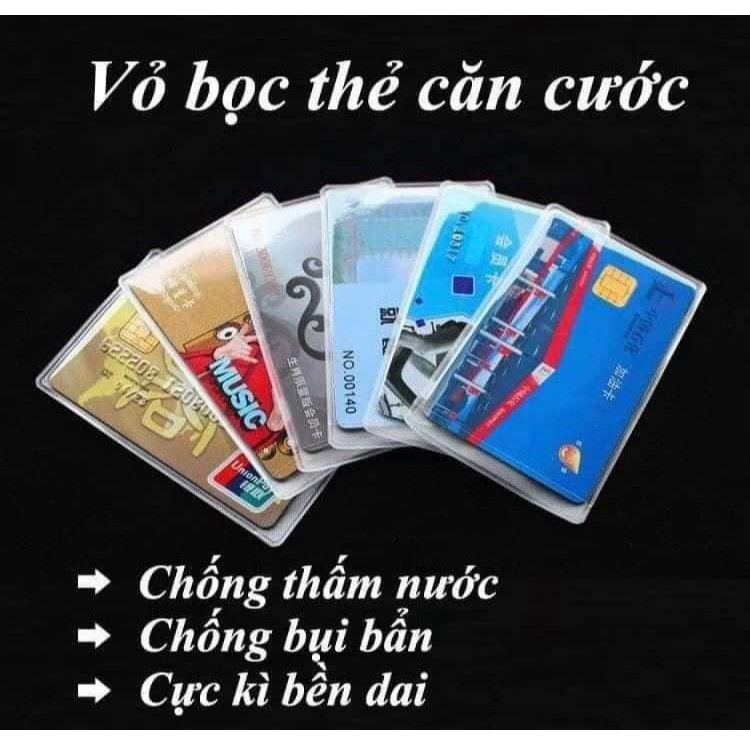 Set 10 Túi Nilon Lụa Mờ Bọc Thẻ Căn Cước - Bằng Lái Xe - Thẻ ATM - Thẻ Sinh Viên .v.v.v