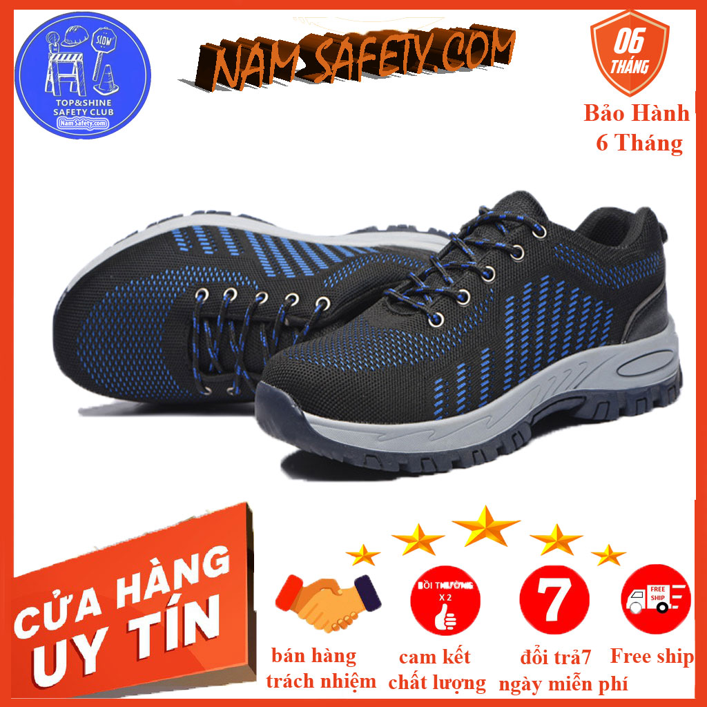 Giày bảo hộ thể thao Kingsman ,Thoáng khí không hôi chân ,đế lót tấm kevlar chống đâm xuyên ,mũi thép chống va đập ,tĩnh điện, dầu, chống trơn trượt -bảo hộ lao động