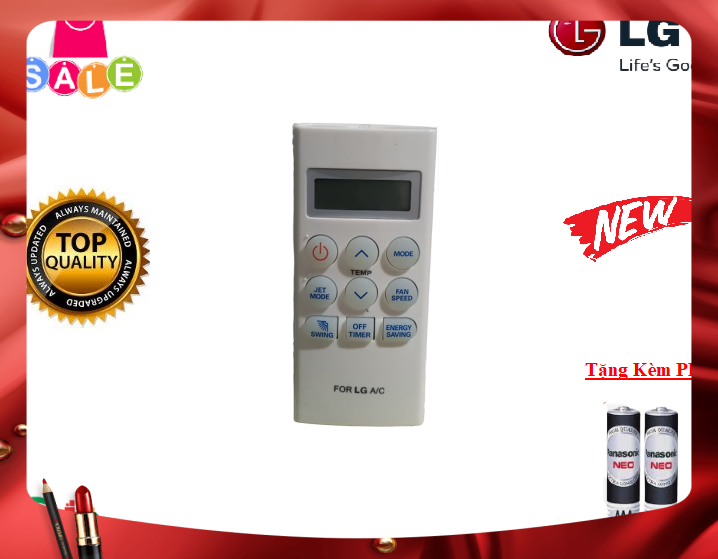 Remote Điều khiển từ xa cho điều hòa LG 1 chiều (ngắn) -Hàng chất lượng,mới 100%-Tặng Kèm PIN