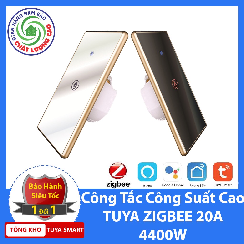 [BH 12 tháng] Công Tắc Thông minh Công Suất cao 20A Hình Chữ Nhật Tuya Zigbee 4400W