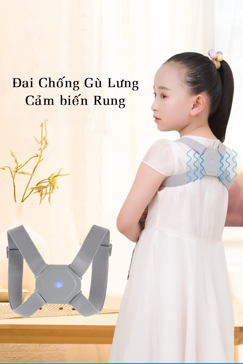 Đai chống gù lưng có cảm biến rung thông minh nhắc nhở dd305