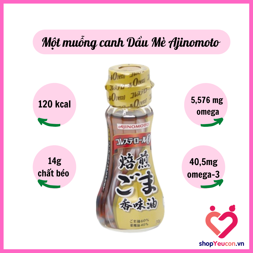 Dầu mè tách béo Ajinomoto 70g cho bé - Nhật Bản