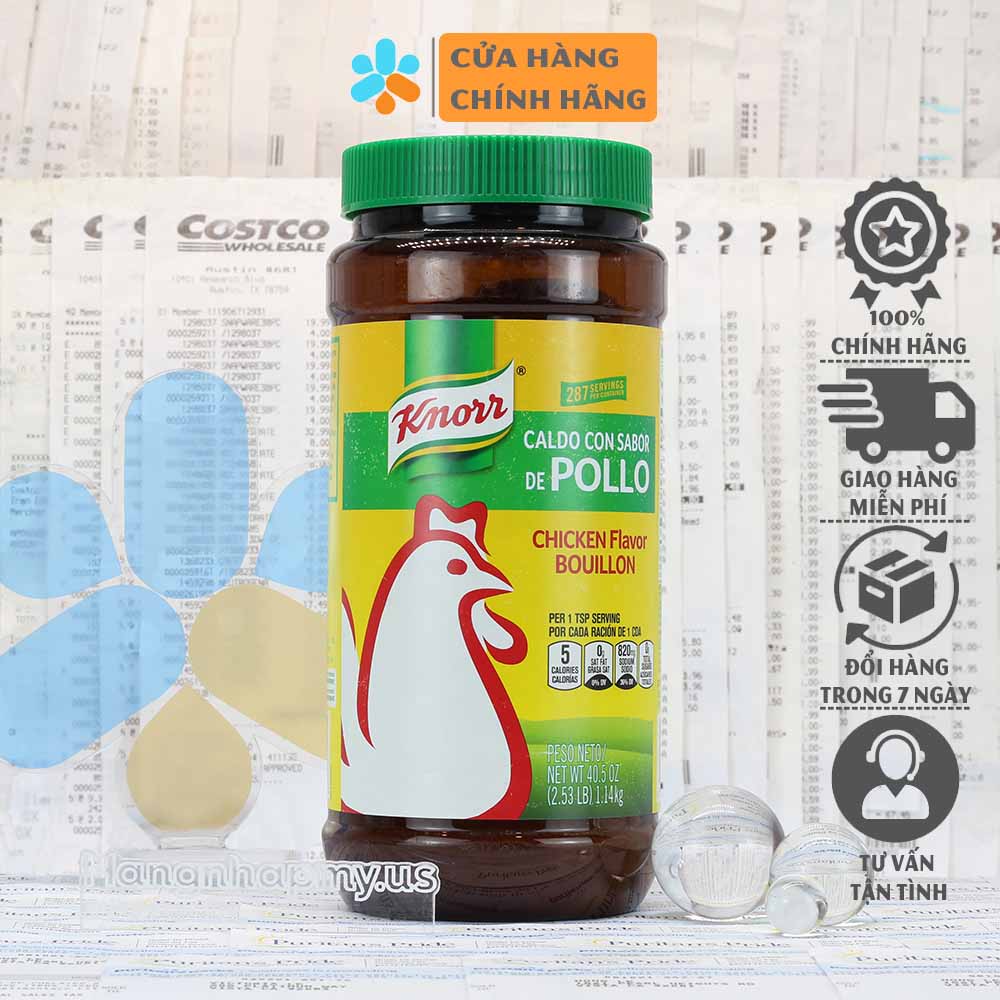 Hạt nêm Knorr Chicken Flavor Bouillon của Mỹ 1kg