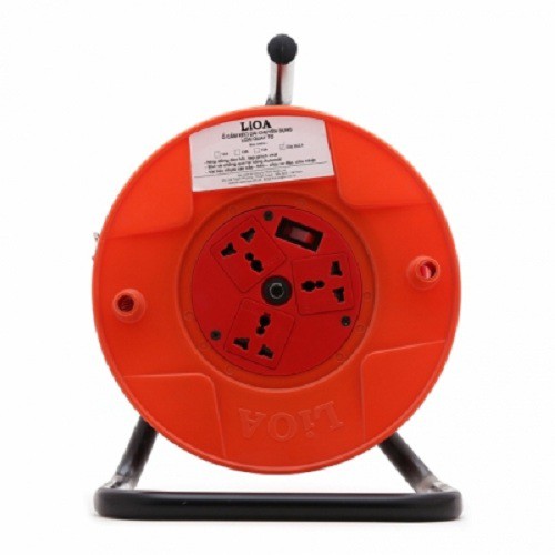 Ổ cắm kéo dài quay tay kiểu rulo to lioa qt2025 20m x 2 - qt2025