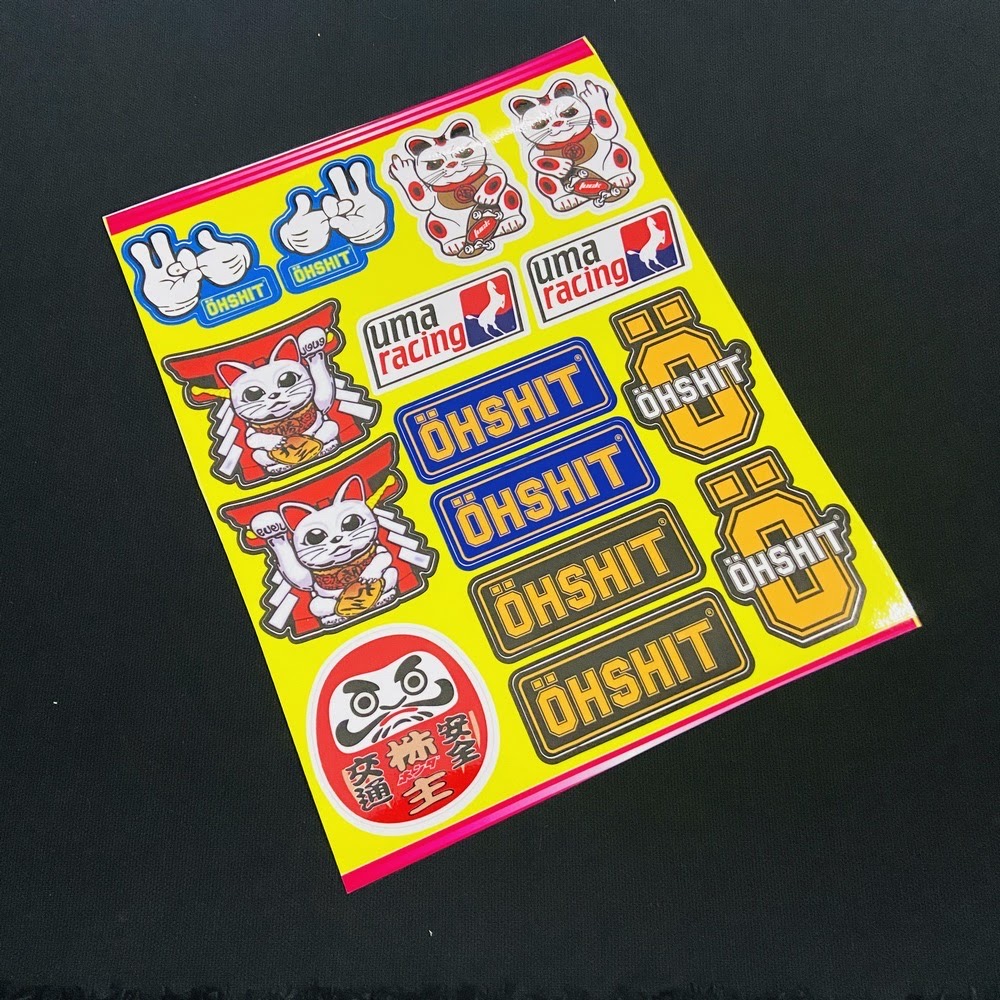 [Xã Kho] Đồ Chơi Xe Máy Bộ Tem Size Lớn Nhiều Sticker Trang Trí Xe Máy Mẫu 3