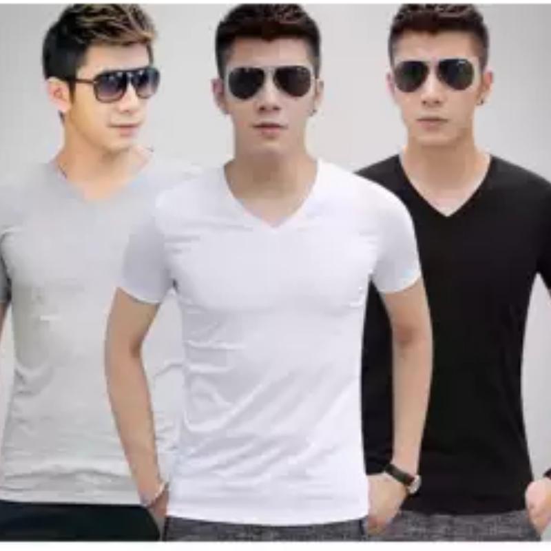Áo thun nam body cổ tròn, cổ tim 3TI77